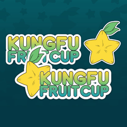 Kungfufruitcup - Bubble-Free Stickers - Logo & Starfruit - TantrumCollectibles.com