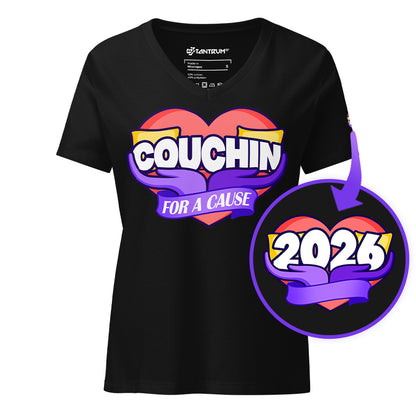 Couchin for a Cause 26' - Women’s V-Neck T-Shirt (With 2026 Logo) - TantrumCollectibles.com