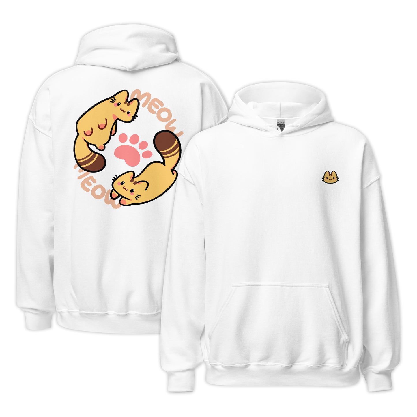 leecchie - Embroidered Unisex Hoodie - Meow Meow - TantrumCollectibles.com
