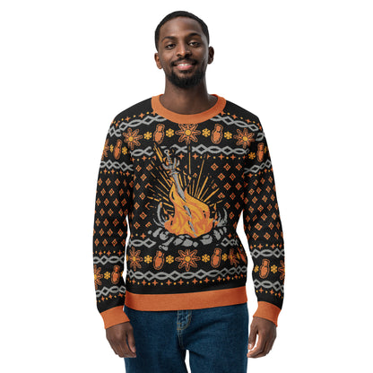 Lobosjr - Knitted Holiday Sweater - Bonfire