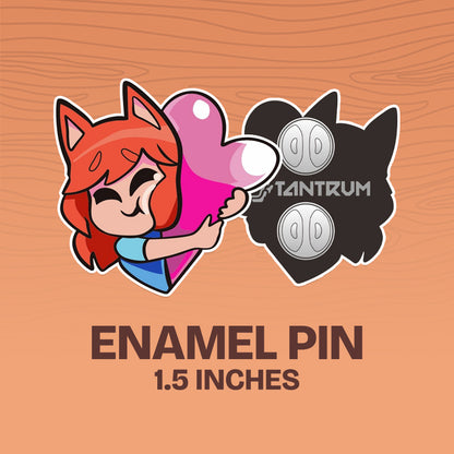 Lucah - Enamel Pins - Googly Eyes, Scoo, Chibi Lucah, Chibi Hoss, Heart, & Anxiety