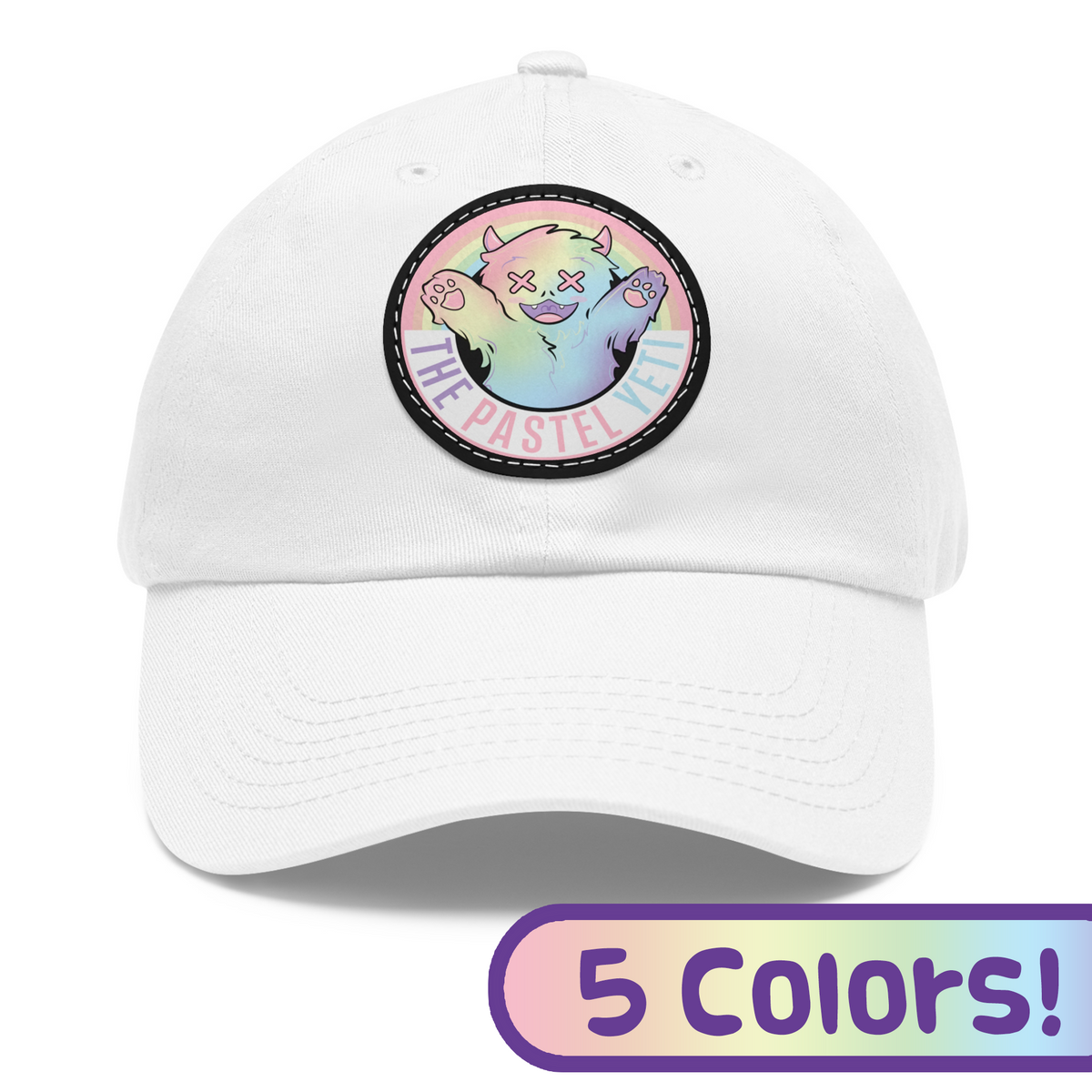ThePastelYeti - Dad Hat with Leather Patch
