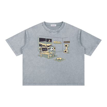 parkenharbor - Mineral Wash Boxy Tee - Beige Bedroom - TantrumCollectibles.com