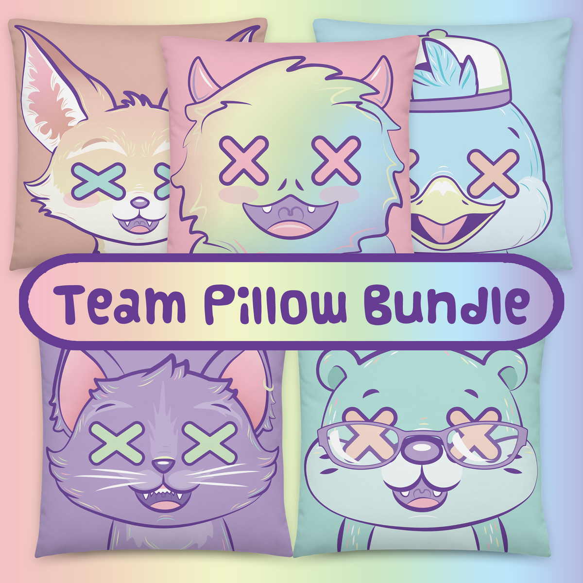 ThePastelYeti - Team Pillow Bundle - TantrumCollectibles.com