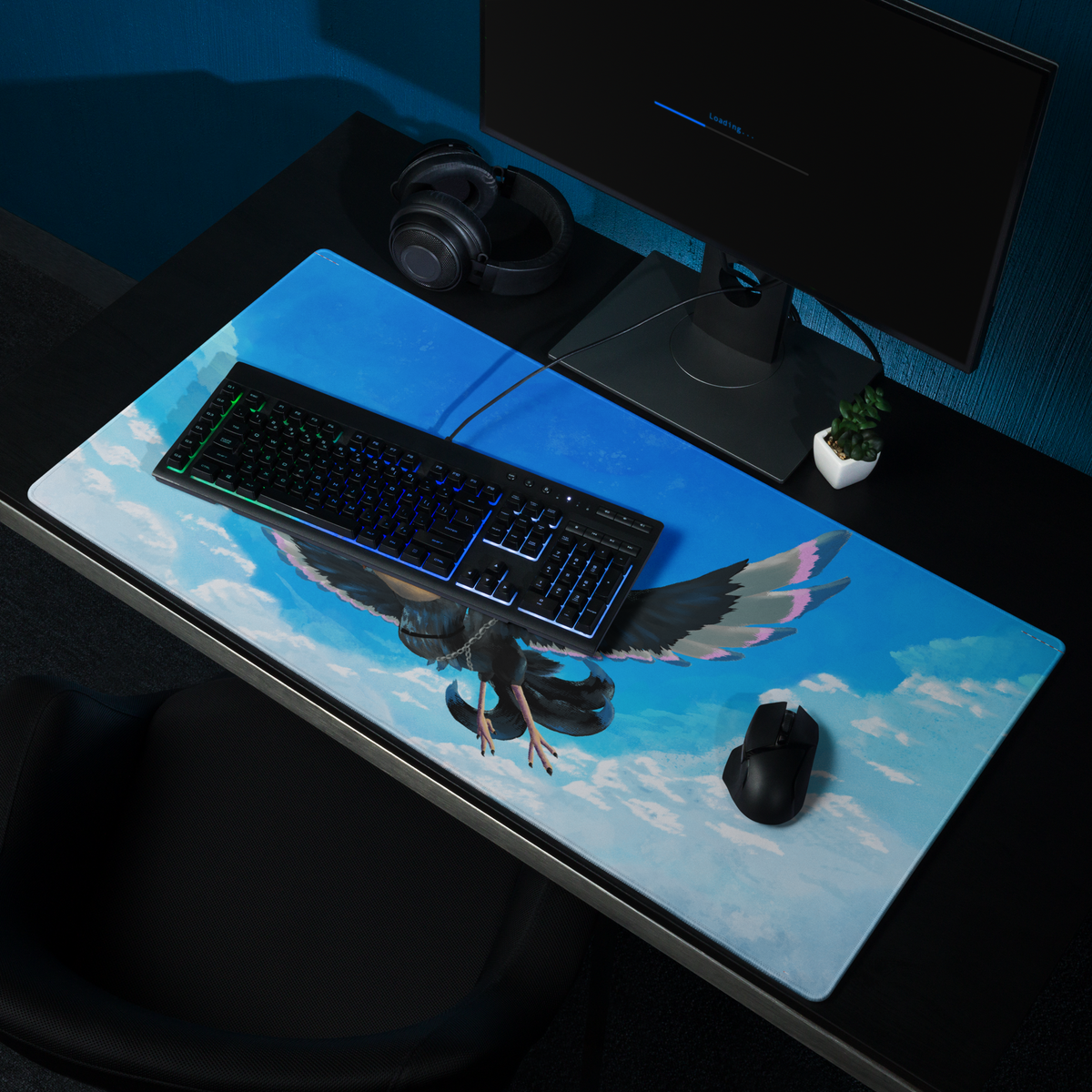 PippyInATopHat - Gaming Mouse Pad - Skyward
