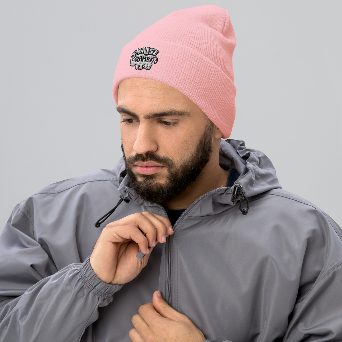 V0oid - Embroidered Cuffed Beanie - Praise Rambi