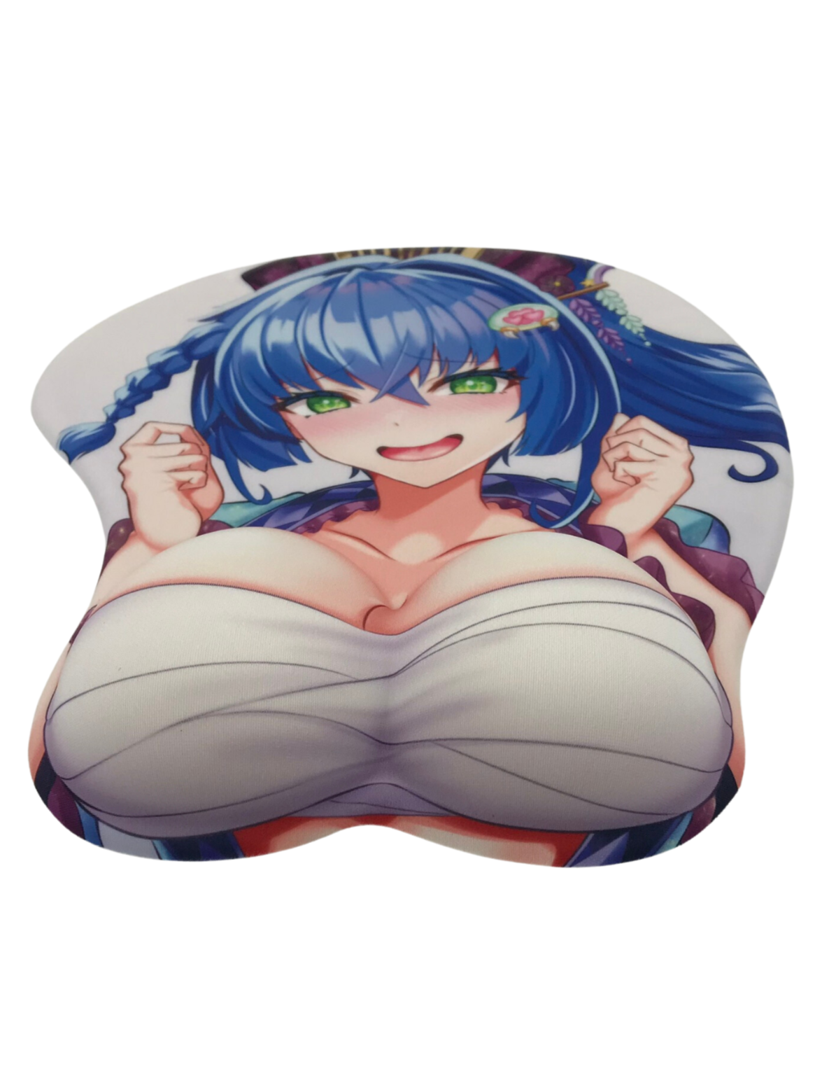 Kiara_TV - 3D Mouse Pad With Wrist Support - Kimono Oppai