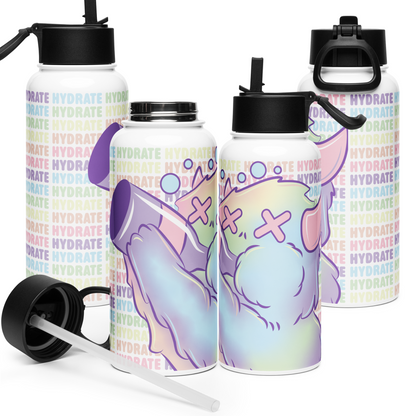 ThePastelYeti - Stainless Steel Water Bottle With a Straw Lid - Hydrate