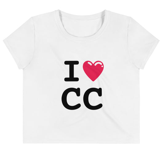 Crowd Control - Women's Crop Tee - I Heart CC