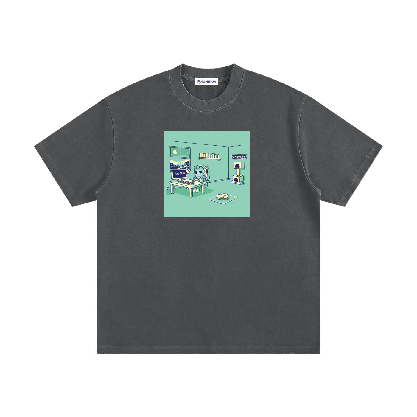 parkenharbor - Heavyweight Frayed Tee - Bedroom (Green) - TantrumCollectibles.com