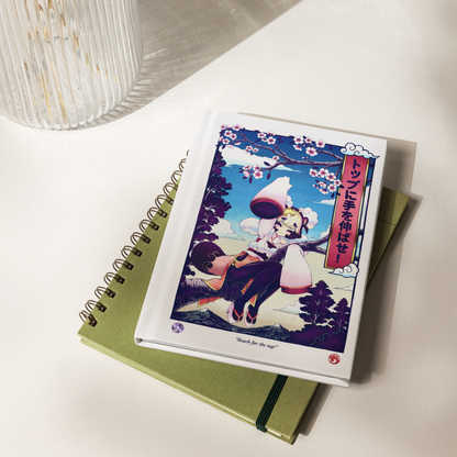 sakoneko & kinKaikii - Hardcover Journal - Hang In There & Reach for the Top