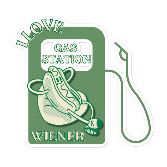 AlexNorimaki - Bubble-Free Stickers - Gas Station Wiener