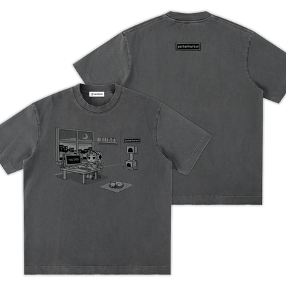 parkenharbor - Heavyweight Frayed Tee - Grey Bedroom - TantrumCollectibles.com