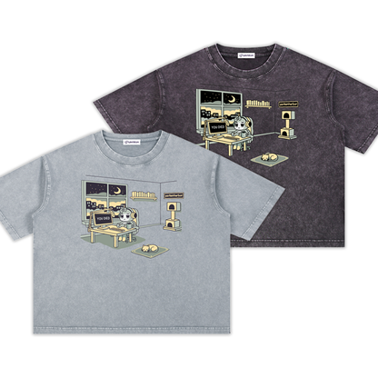 parkenharbor - Mineral Wash Boxy Tee - Beige Bedroom - TantrumCollectibles.com