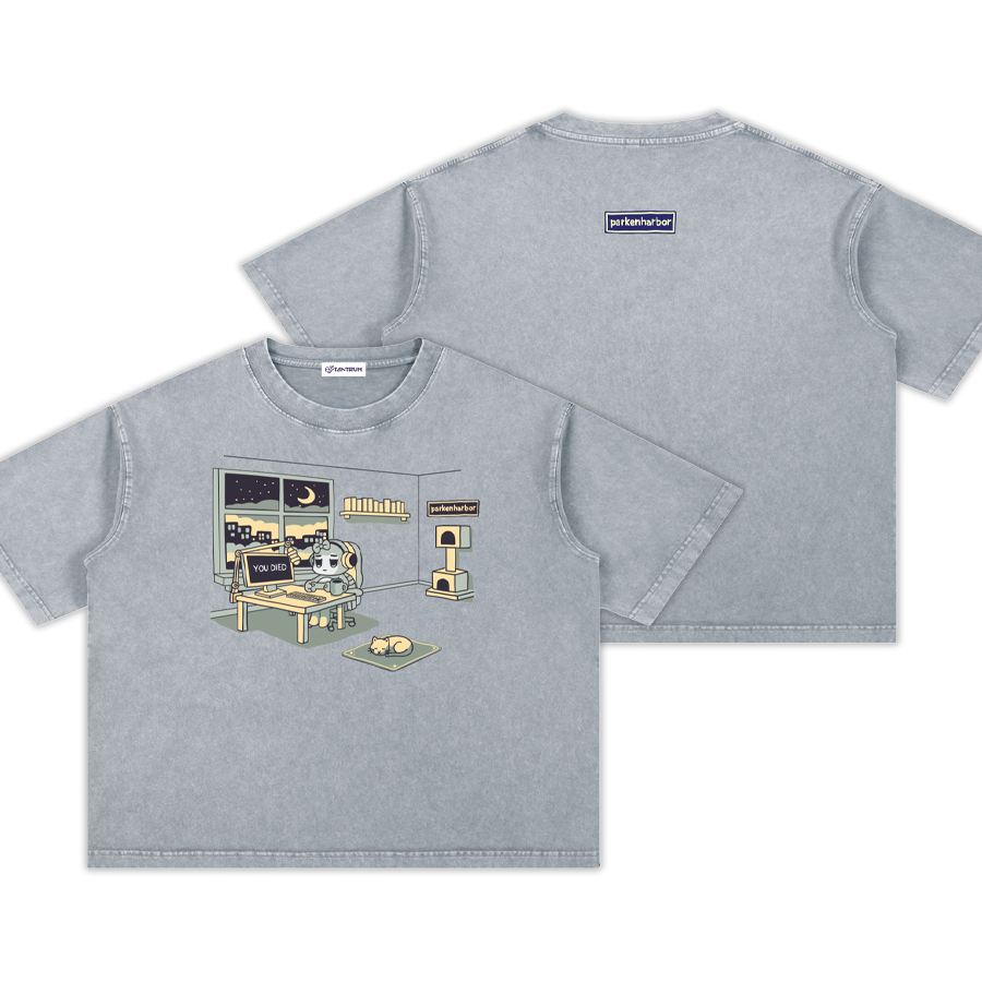 parkenharbor - Mineral Wash Boxy Tee - Beige Bedroom - TantrumCollectibles.com