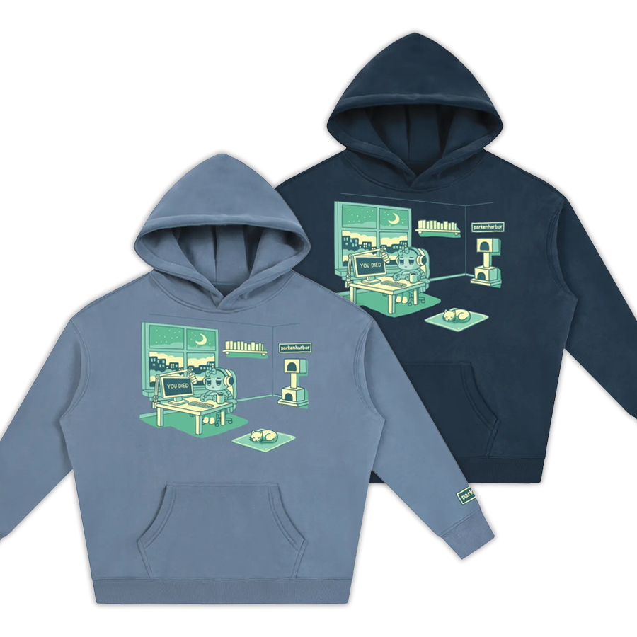 parkenharbor - Oversized Fleece Hoodie - Green Bedroom - TantrumCollectibles.com