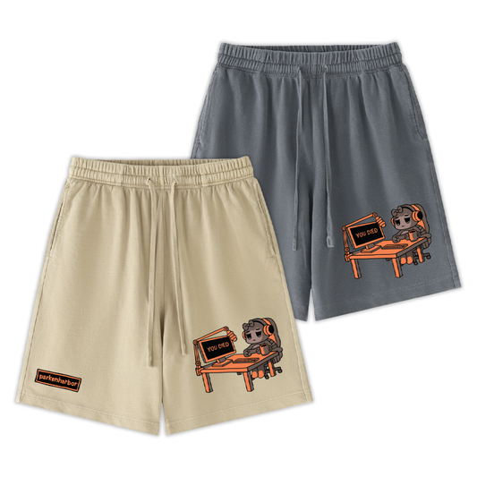 parkenharbor - Vintage Wash Shorts - Orange Desk