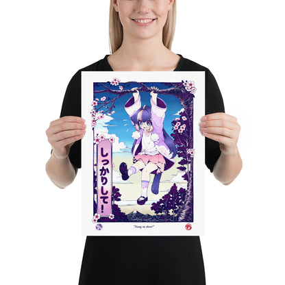 sakoneko & kinKaikii - 12x16" Poster - Hang In There & Reach for the Top - TantrumCollectibles.com