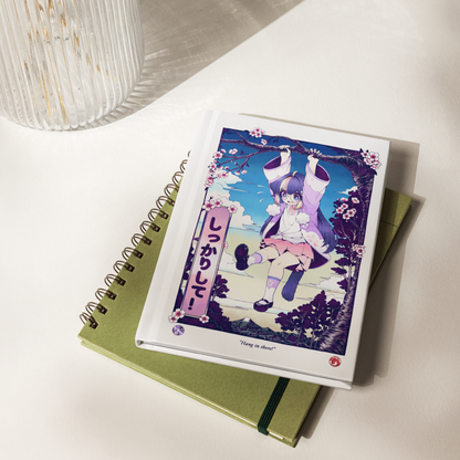 sakoneko & kinKaikii - Hardcover Journal - Hang In There & Reach for the Top