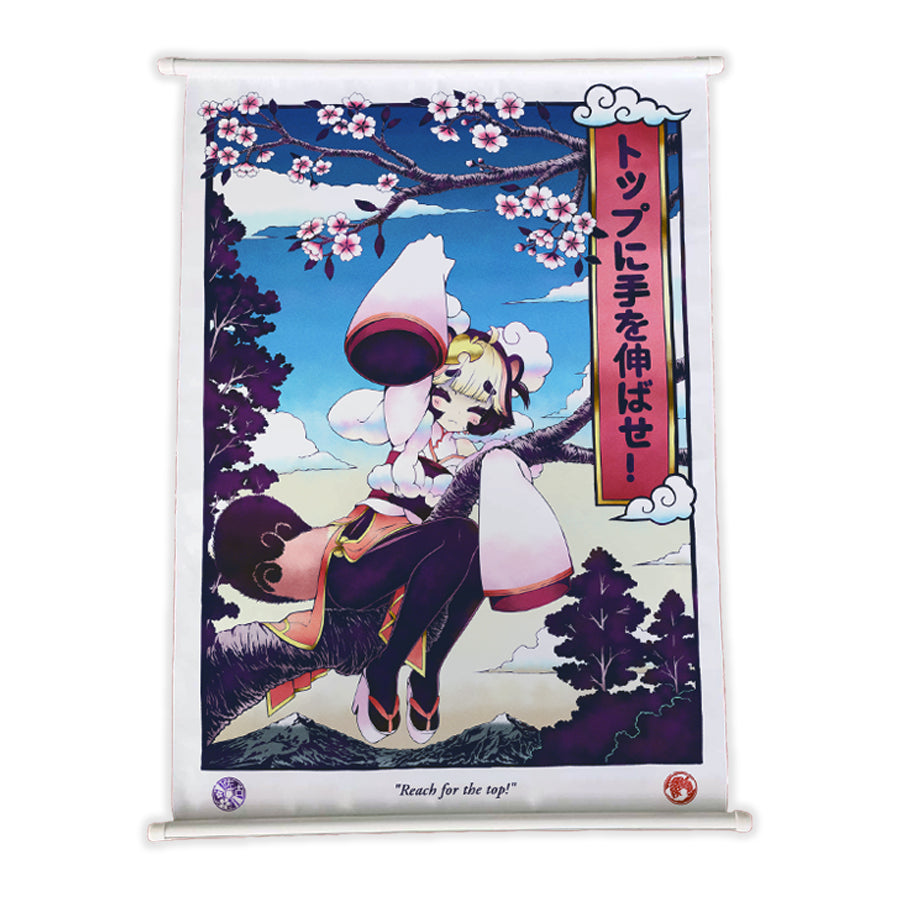 sakoneko & kinKaikii - Wall Scroll - Hang In There & Reach for the Top - TantrumCollectibles.com