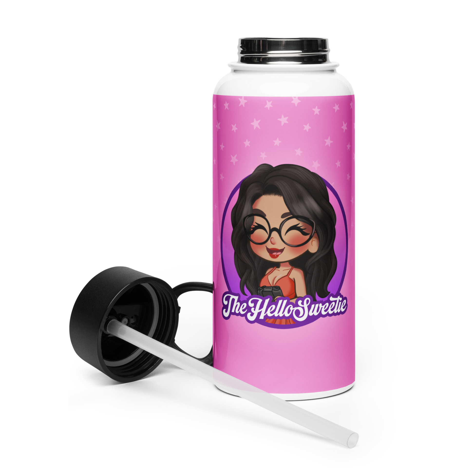TheHelloSweetie - Stainless Steel Water Bottle with a Straw Lid - TantrumCollectibles.com