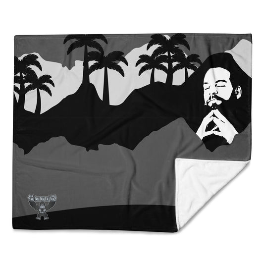 V0oid - Throw Blanket - Greyscale Tropical V0oid - TantrumCollectibles.com