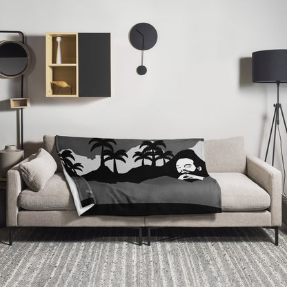 V0oid - Throw Blanket - Greyscale Tropical V0oid - TantrumCollectibles.com