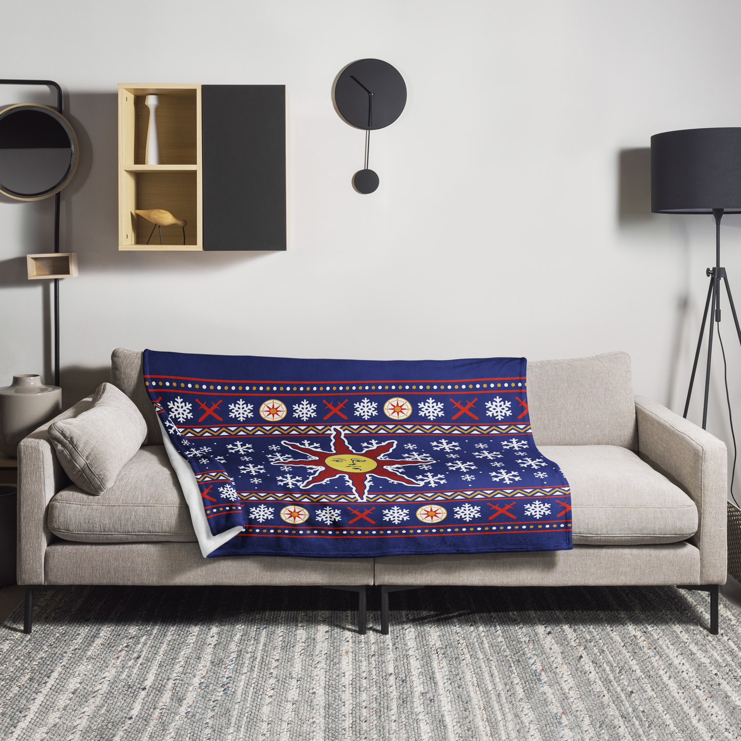 Lobosjr - Holiday Throw Blanket - Warrior of Sunlight