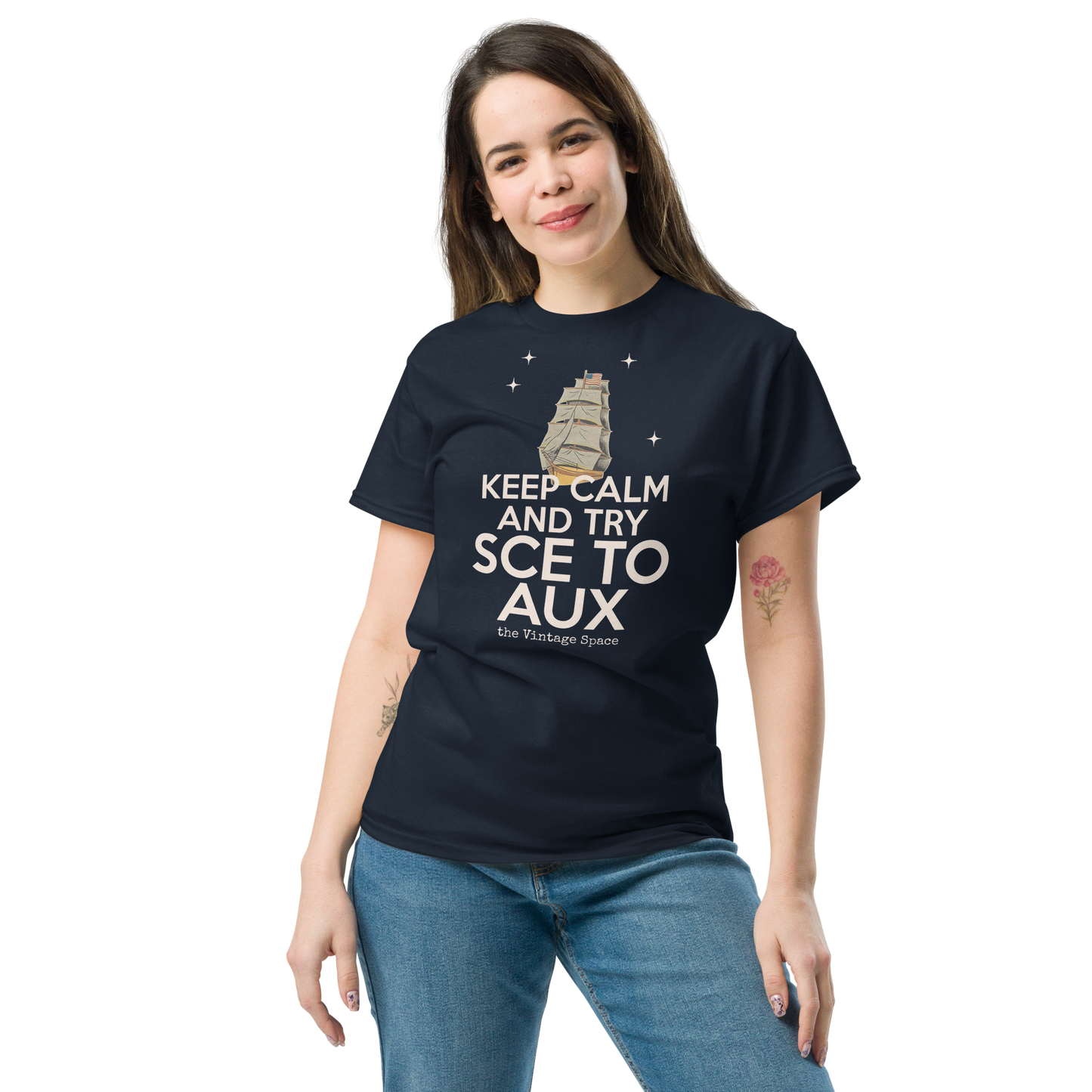 The Vintage Space - Unisex Tee - Keep Calm & Try SCE to AUX - TantrumCollectibles.com