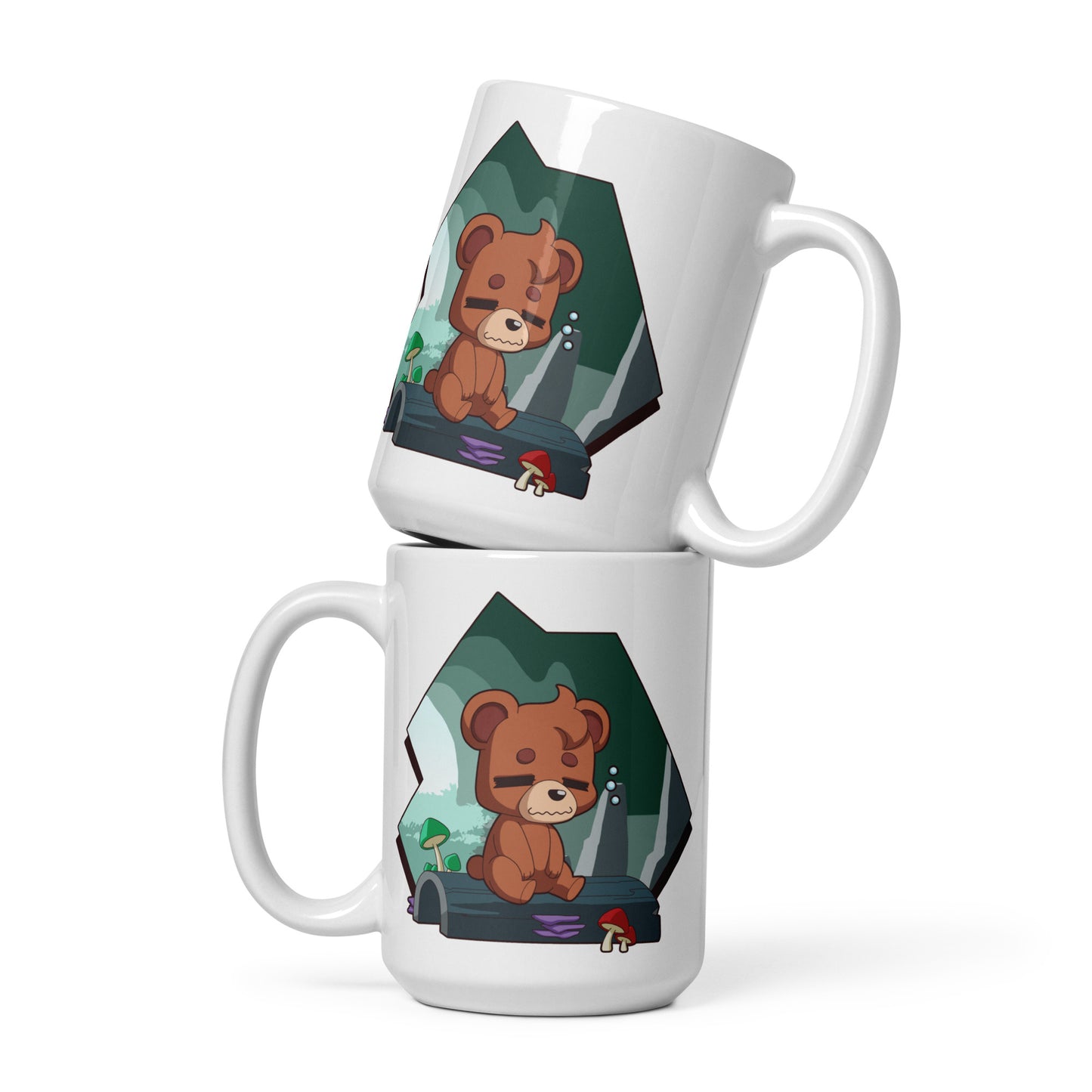 Burr - White Glossy Mug - Chibi SleepiBear