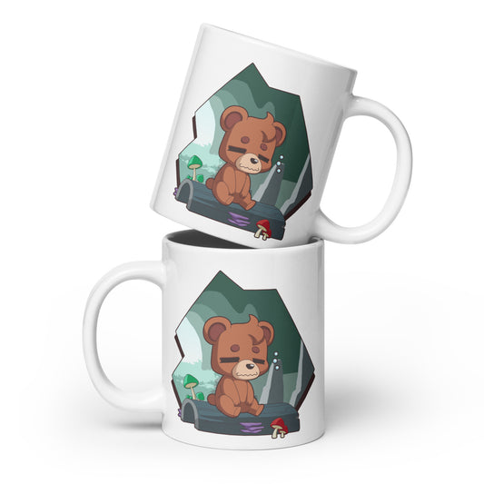 Burr - White Glossy Mug - Chibi SleepiBear