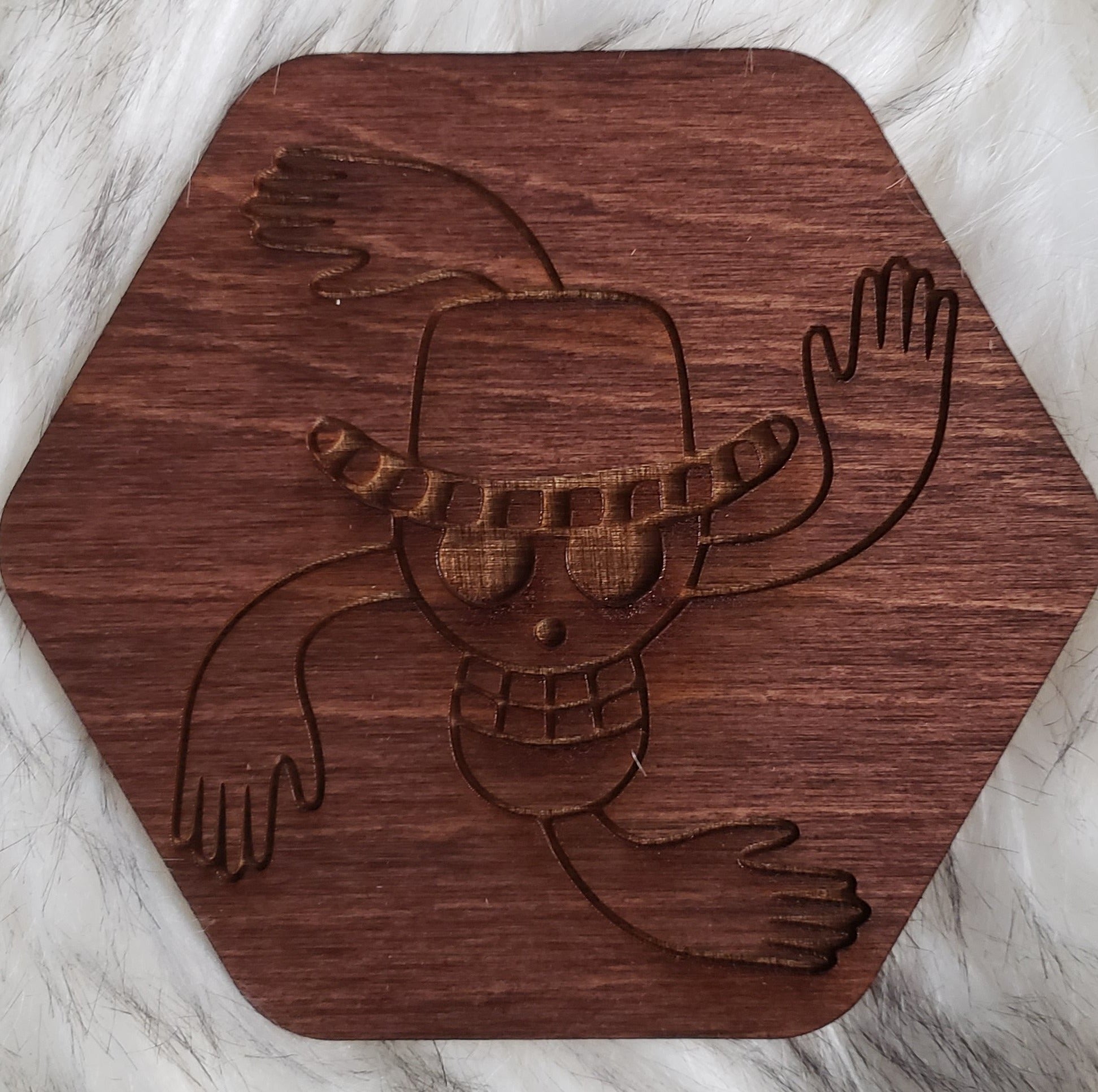 Wooden One Piece Coaster-Nico - TantrumCollectibles.com