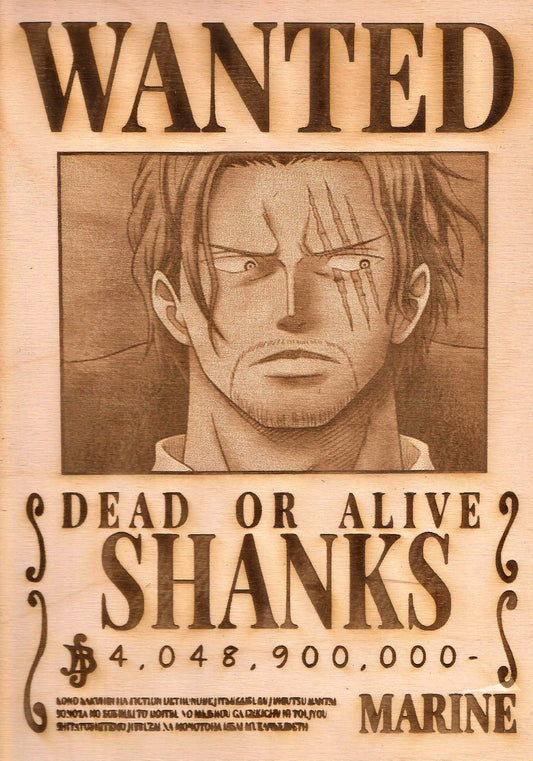 One Piece - Shanks Wanted Poster - TantrumCollectibles.com
