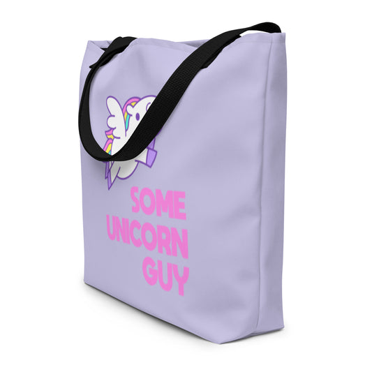 Frankthepegasus - All-Over Print Large Tote Bag - Some Unicorn Guy