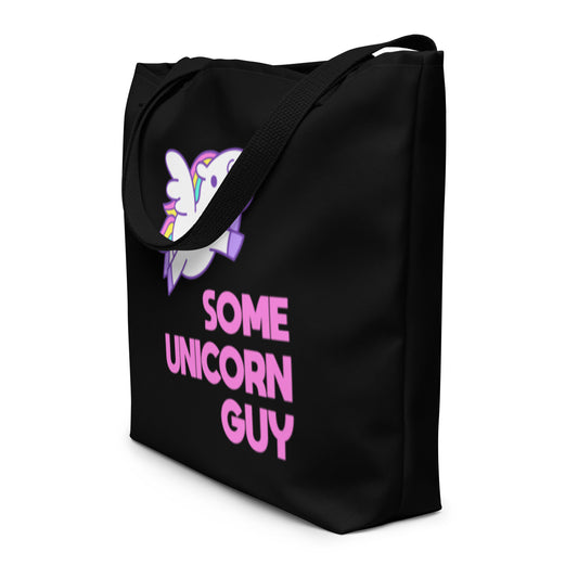 Frankthepegasus - All-Over Print Large Tote Bag - Some Unicorn Guy