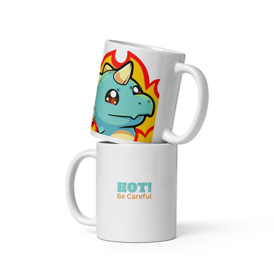 Codysaurus  -  Mug (Series 1) - Fine "Hot Be Careful"